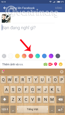 How to post color status on Facebook computer Picture 7