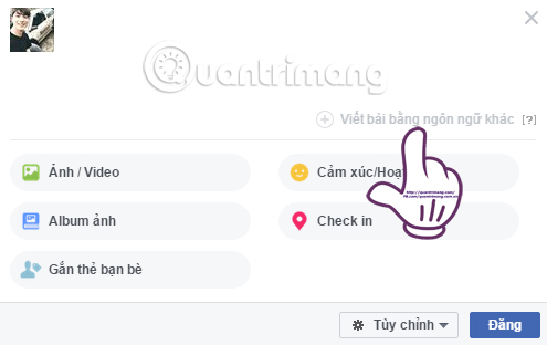 How to post Facebook status with multiple languages Picture 5