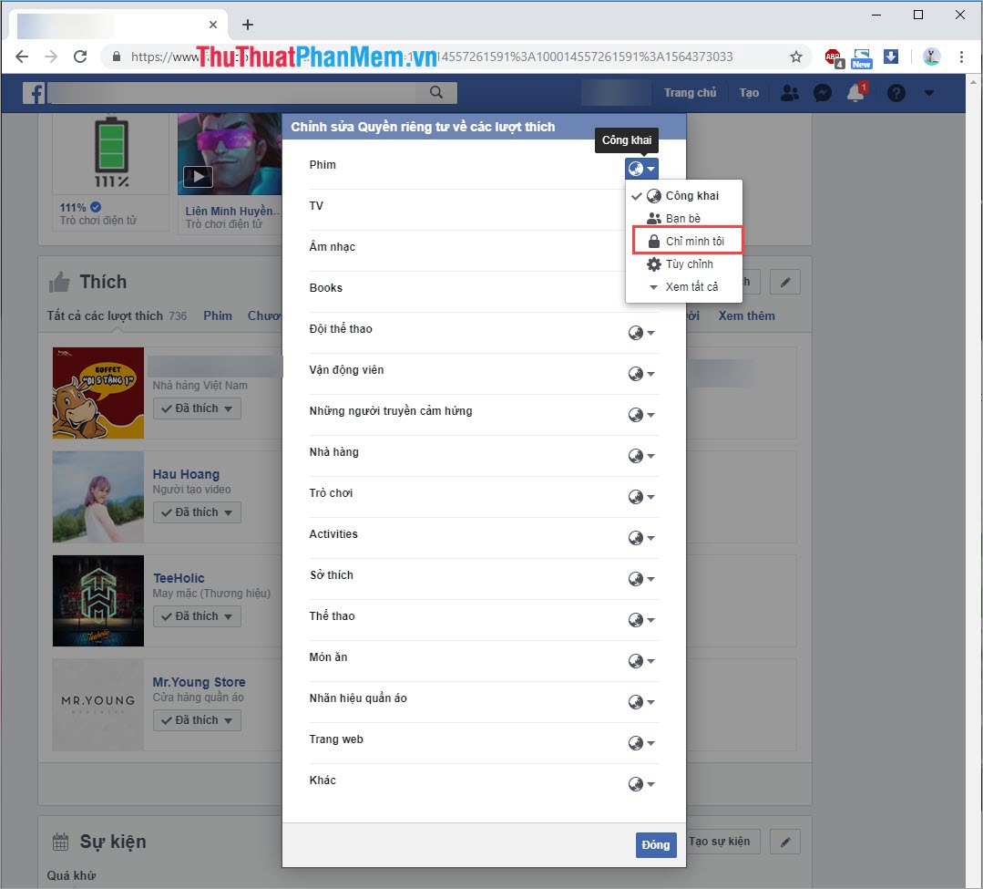 How to prevent others from liking or commenting on Facebook Picture 5