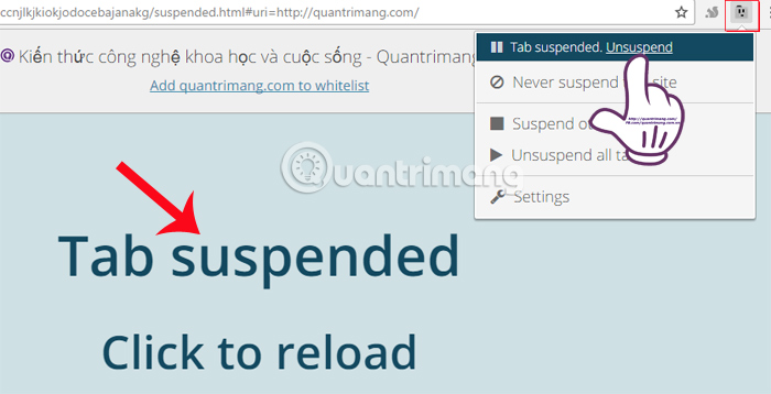 How to prevent RAM for Google Chrome with The Great Suspender Picture 5