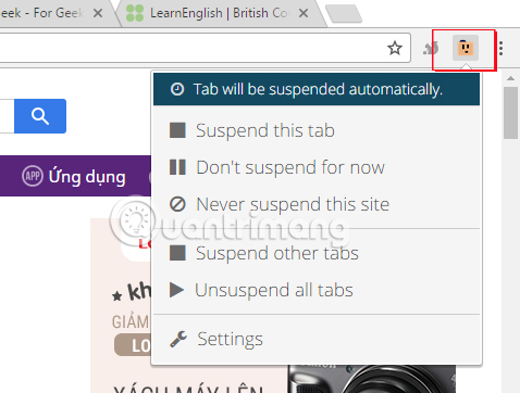 How to prevent RAM for Google Chrome with The Great Suspender Picture 6