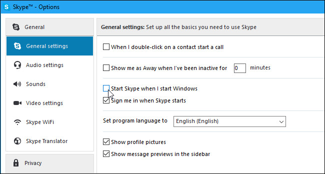 How to prevent Skype applications from running on Windows 10 Background? Picture 7