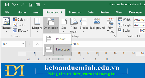 How to print an Excel file on an A4 sheet of paper Picture 3