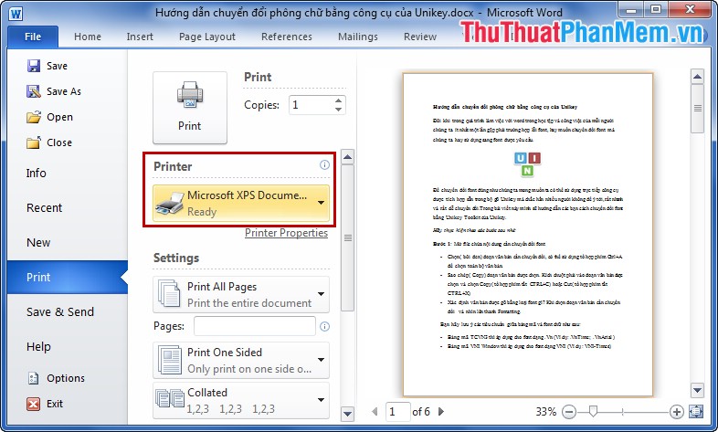 how to print 2 pages in one paper in word