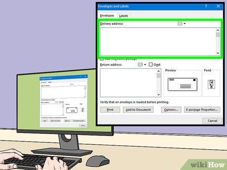 how to print an envelope in word with postal bar code