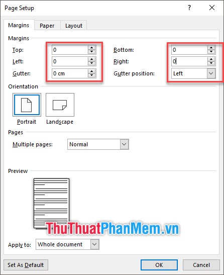 How to print out of A4 size paper in Word