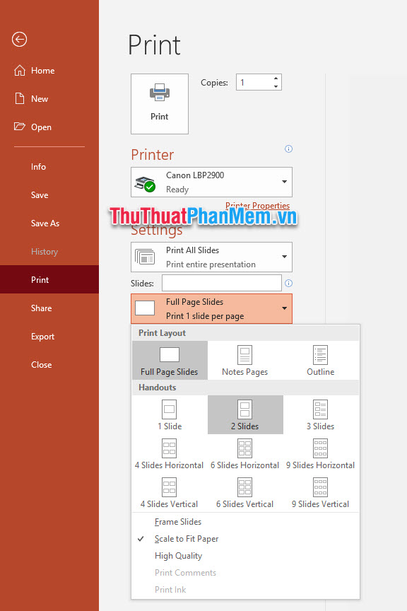 How to print PowerPoint Picture 4