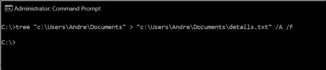 How to print the folder content structure in Windows 10 Picture 4