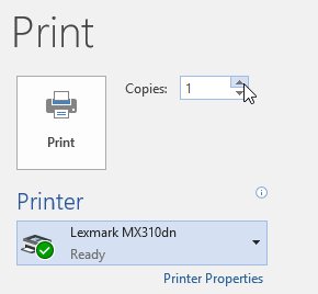 How to print Word 2016 documents Picture 5