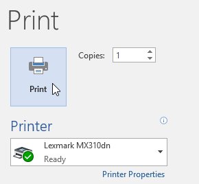 How to print Word 2016 documents Picture 7