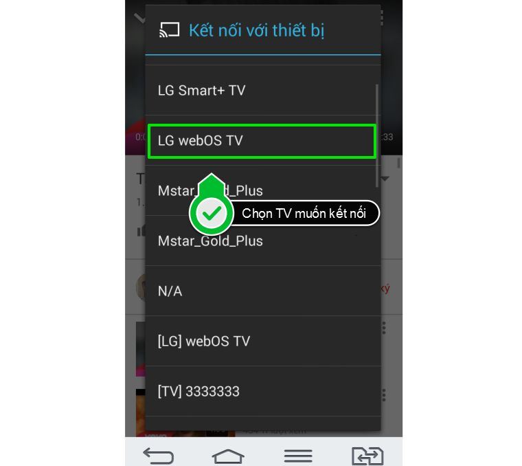 How to project YouTube videos from your phone to the TV Picture 7