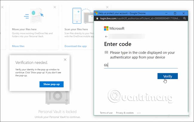 How to protect files in OneDrive with 2FA with Personal Vault Picture 7