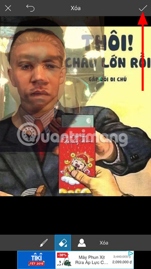 How to put a face on a photo 'I have grown up, double it' on the phone Picture 10