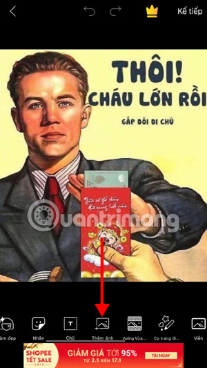 How to put a face on a photo 'I have grown up, double it' on the phone Picture 5