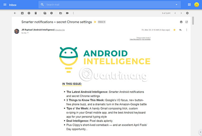 How to put the Inbox interface into Gmail Picture 2