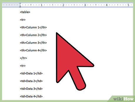 Picture 5 of How to Quickly Make a Table for WordPad