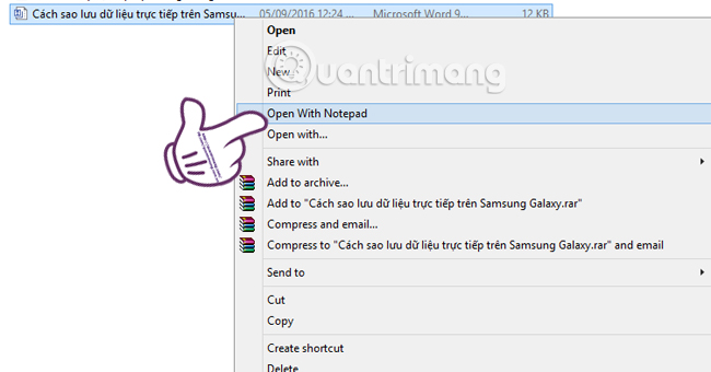 How to quickly open the data file with the Notepad editor Picture 8