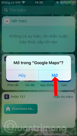 How to quickly use iPhone maps from the main screen Picture 10
