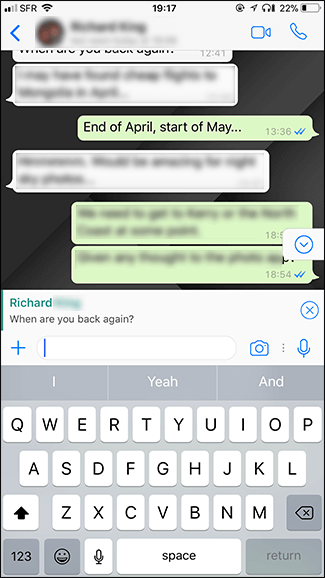 How to quote messages when chatting on Whatsapp Picture 3