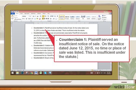 How to Raise Car Deficiency Counterclaims Picture 11