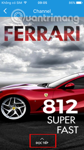 How to read newspapers on mobile using Zalo Channel Picture 4