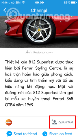 How to read newspapers on mobile using Zalo Channel Picture 5