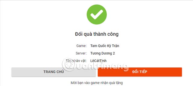 How to receive and enter Giftcode Three Kingdoms Matches Picture 5