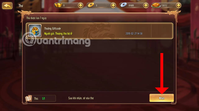 How to receive and enter Giftcode Three Kingdoms Matches Picture 7