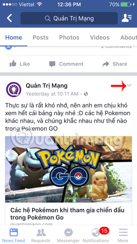 How to receive notifications of Facebook posts even without comment Picture 5