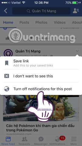 How to receive notifications of Facebook posts even without comment Picture 7