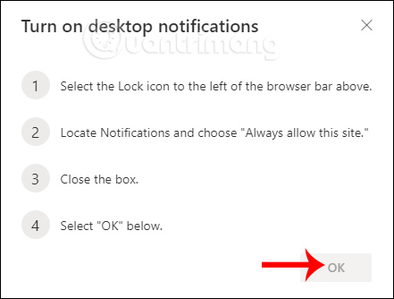 How to receive Outlook notifications on the Desktop screen Picture 4