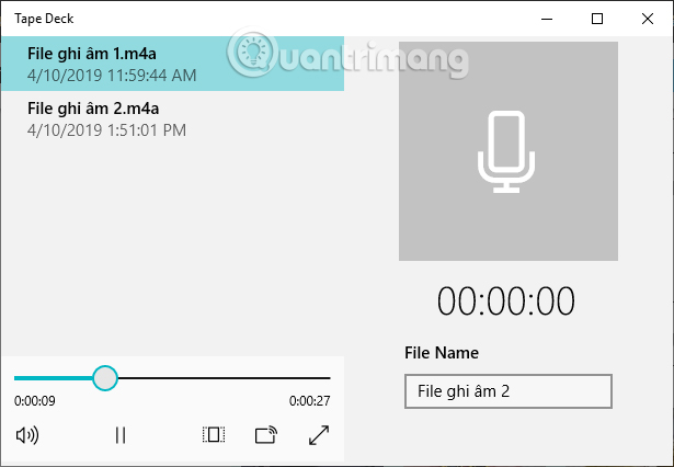 How to record on Windows 10 using Tape Deck Picture 5