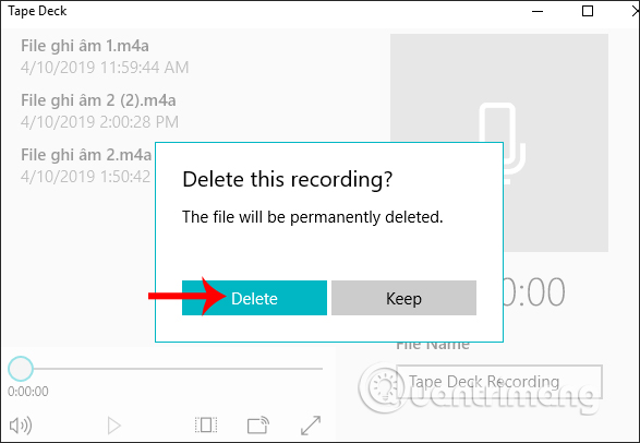 How to record on Windows 10 using Tape Deck Picture 7