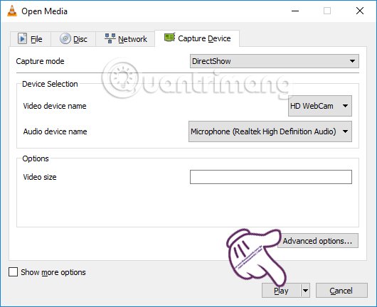 How to record webcam videos on VLC Media Player Picture 4