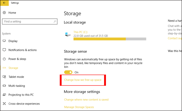 How to recover 30 GB of storage after Windows 10 Fall Creators Update Picture 4