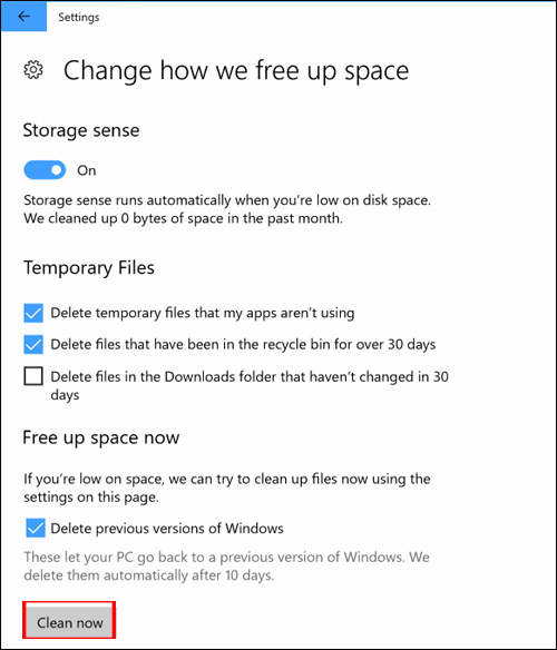 How to recover 30 GB of storage after Windows 10 Fall Creators Update Picture 5