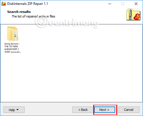 How to recover a corrupted zip file with ZIP Repair from DiskInternals Picture 8