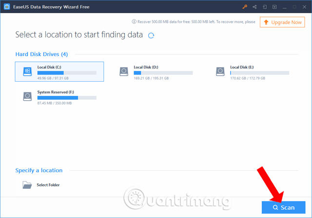 How to recover data using Easeus Data Recovery Wizard Picture 2