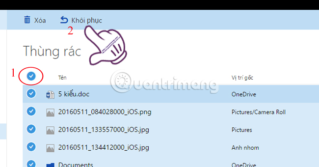 How to recover deleted data on OneDrive Picture 5