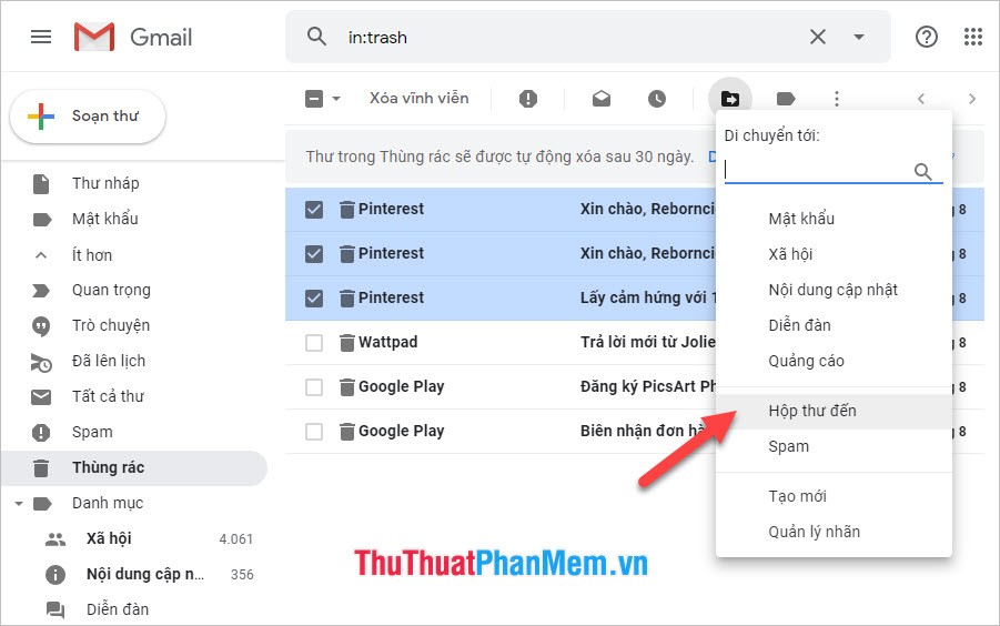 How to recover deleted messages in Gmail quickly Picture 6