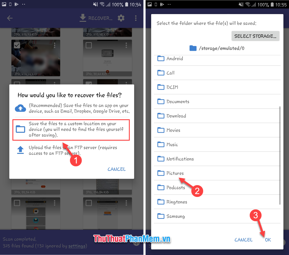 How to recover deleted photos on Android phones Picture 5