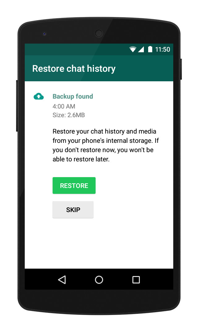 How to recover messages on WhastApp Picture 1