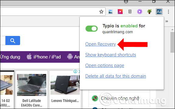 How to recover the content entered on the website Picture 7