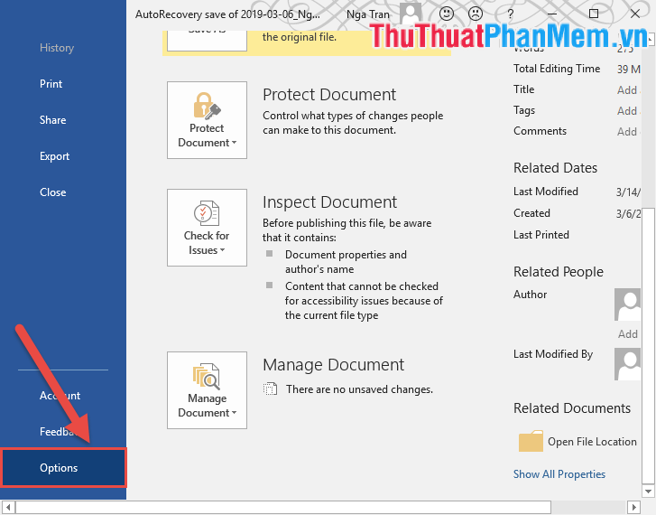 How to recover unsaved, unsaved Word files when the power goes out suddenly Picture 11