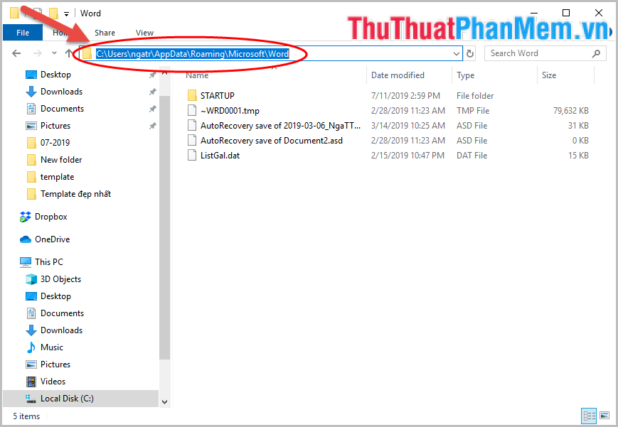 How to recover unsaved, unsaved Word files when the power goes out suddenly Picture 8