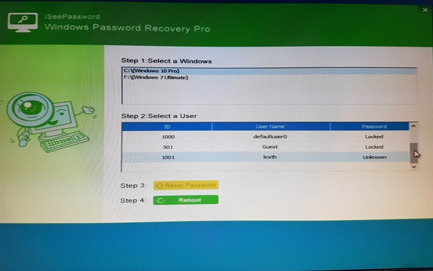 How to recover Windows passwords using iSeePassword Picture 8