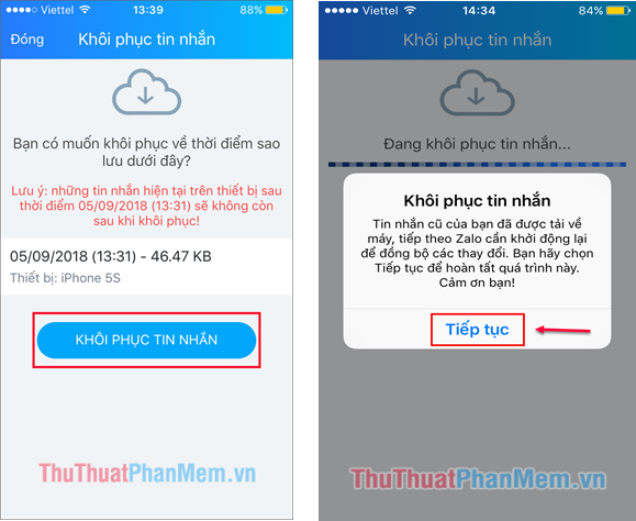 How to recover Zalo messages, get back Zalo messages lost Picture 8