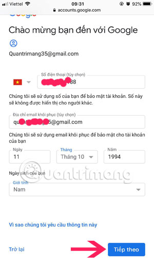 How to register email, set up email by phone Picture 2