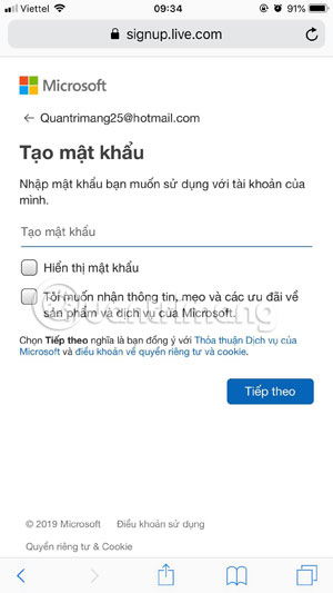 How to register email, set up email by phone Picture 7