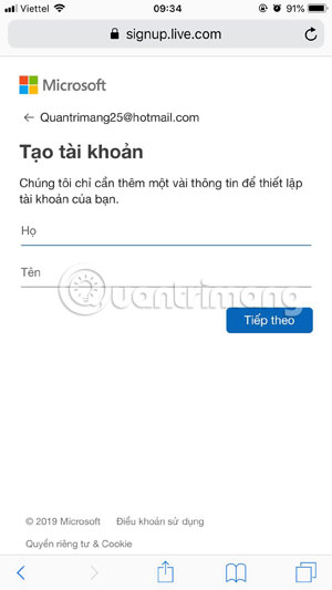 How to register email, set up email by phone Picture 8